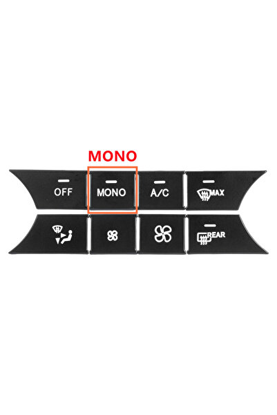 Choice Black MONO Car Console AC Air Conditioning AUTO Volume Buttons Sequins...