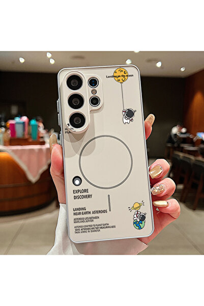 Choice98 Galaxy S26 Ultra A126 Grey Little Astronaut Magnetic Phone Case For ...