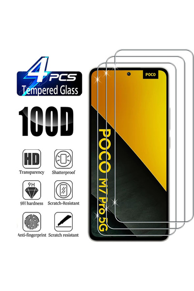 Choice12 Poco F5 High Definition 4 pieces 1-4Pcs Tempered Glass For Poco X7 P...