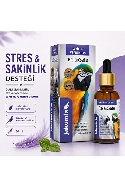 jakomix RelaxSafe –Stres ve Sakinleşme Desteği- Papağan ve Kafes Kuşları İçin