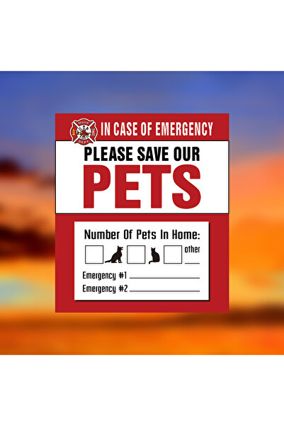Choice 11.5x10 cm Window Decals G Pet Alert Stickers Static Cling Window Deca...