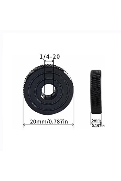 Choice4 4PCS 1 4X20 nut 4PCS Aluminum Alloy 1/4-20 Hot Shoe Mount Antiskid Nu...