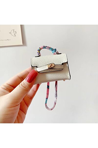 Choice WHITE Mini Charm Headphone microfiber leather Bag For Airpods 4 Pro 2 ...