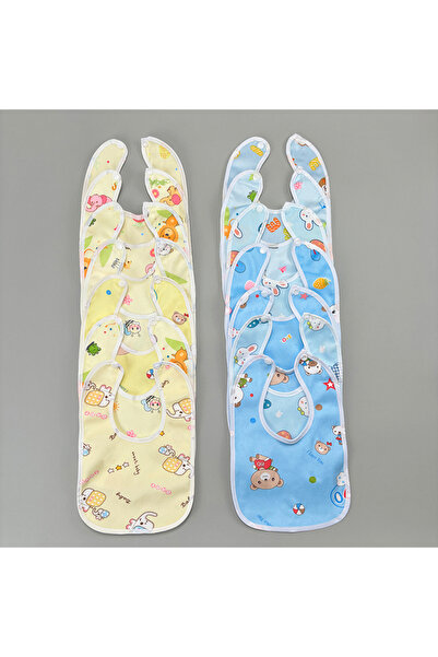 Choice14 Random 4pcs Bule Yellow 4/6/8/10pcs Waterproof Baby Feeding Bibs Inf...