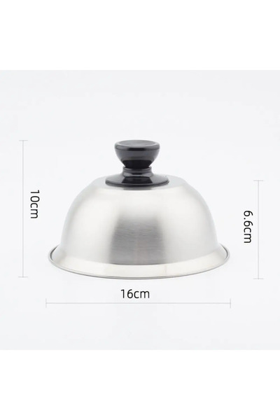 Choice1 16cm Stainless Steel Cheese Melting Dome Lids For Burgers Sandwiches ...