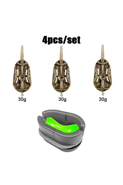 Choice 3PCS 30g and Moule Complete Carp Fishing Feeder Kit - High-Speed Bait ...