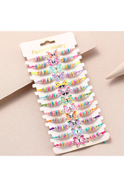 Choice Butterfly 12Pcs/set Cute Cat Colorful Rope Rainbow Unicorn Charm Brace...