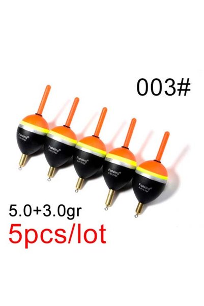 Choice 003-5g-5pcs NGB 5pcs Mix Fishing Float Bobbers 2g/3g/4g/5g Slip Barguz...