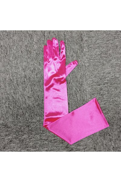 Choice6 One Size Rose Red Women Multicolor 55CM Long Satin Ceremonial Gloves ...