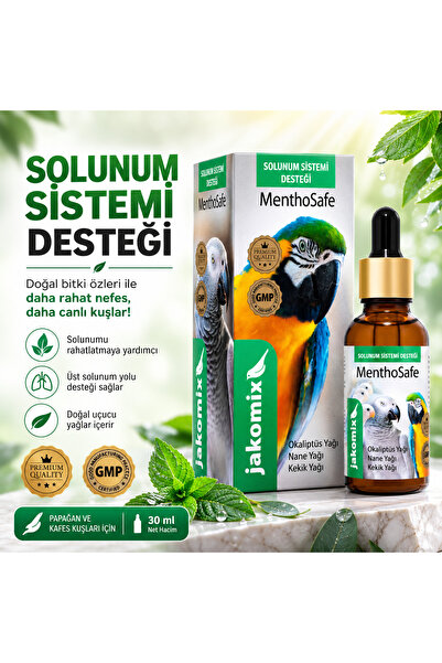 jakomix MenthoSafe –MENTOLLÜ SOLUNUM VİTAMİN DESTEĞİ-Papağan ve Kafes Kuşları...