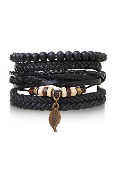 Choice11 3 4Ps/ Set Leather Bracelets for Men Braided Wrap Vintage Life Tree ...