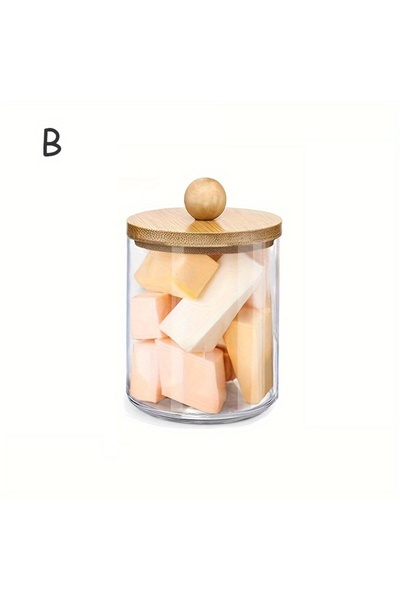 Choice4 B 1pc Clear Acrylic Swab Holder Storage Organizer Dispenser Jars Home...