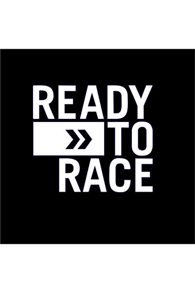 Choice19 9X8.2CM WHITE 2PCS READY TO RACE Logo Motorcycle Stickers Waterproof...