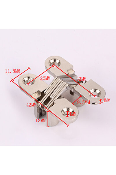 Choice gold color 4Pcs Hidden Hinges Invisible Concealed Barrel Cross Door Hi...