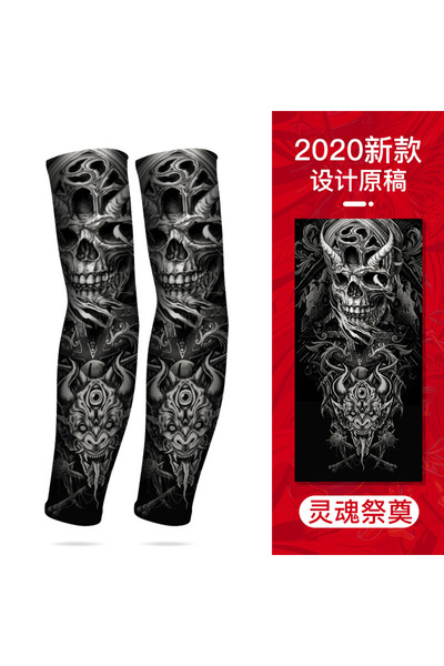 Choice One Size soul Summer Tattoo Sleeves Ice Silk Golf Sports Sun-proof Cyc...