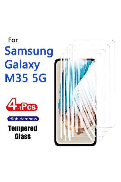 Choice3 Galaxy M35 4pcs HD 1-4PCS Screen Protector For M35 5G Tempered Glass ...