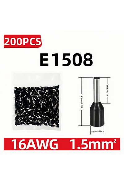 Choice5 E1508-Black 200pcs TEMINUO Wire Ferrule Terminals, 7 Sizes Different ...