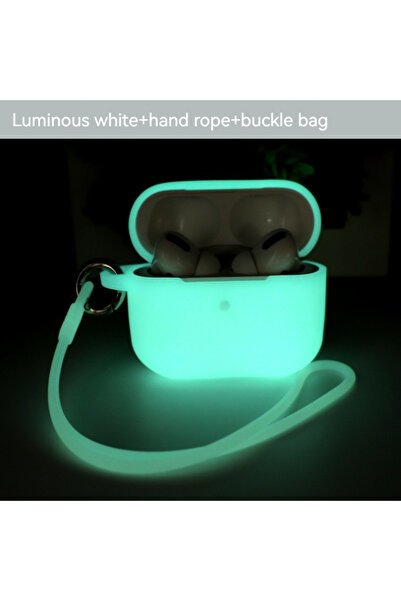Choice11 Airpods pro WHITE Silicone Luminous Fluorescent Protective Case for ...