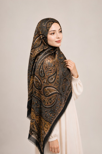 Ad Astra Scarf %100 Saf Hint İpeği Şal