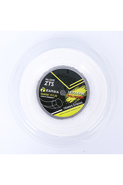 Choice WHITE ZARSIA Hexagon Tennis Strings Durable Hex Polyester Racket Strin...