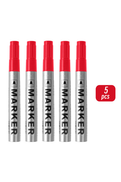 choice2 5 red Permanent Paint Marker Pen Waterproof Black Pen for Tyre Oily M...