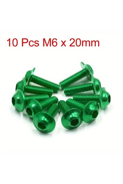 Choice1 green Uxcell 6/8/10/15/20pcs M6 X 20mm Orange Hexagon License Plates ...
