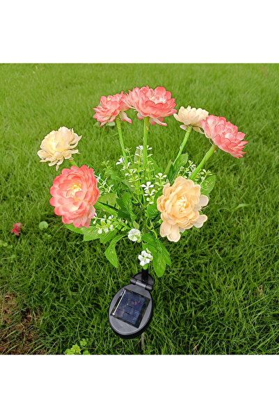 Choice Yellow Solar Lights Outdoor Lighting Garden Lights Snow Lotus Lawn Lig...