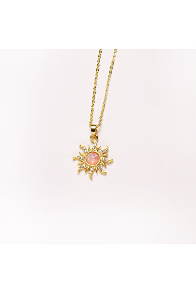 Choice gold pink Sun Necklace, Woman Jewelry ,Fashion Wedding Party Accessori...