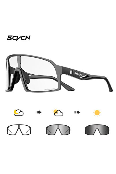 Choice BlackPhotochromic-01 Scvcn Photochromic Cycling Glasses Men UV400 Wome...