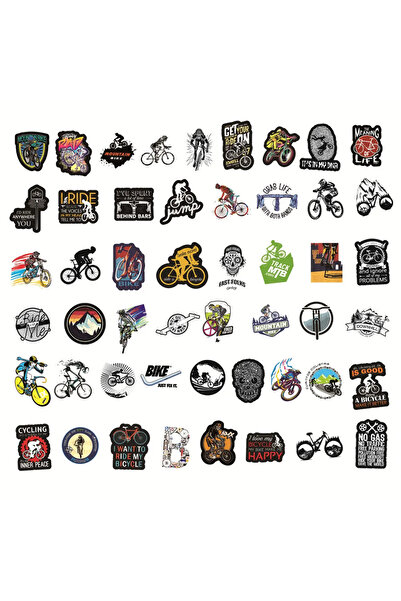 Choice 50pcs-A 50PCS Waterproof Mountain Bike Stickers Cool MTB Bicycle Decal...