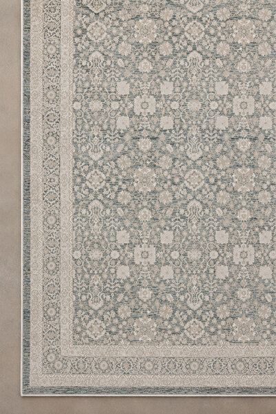 Pigment Halı Zes ZS03 Turkuaz Mavi Vintage Etnik Otantik Uşak Desenli Yumuşak...