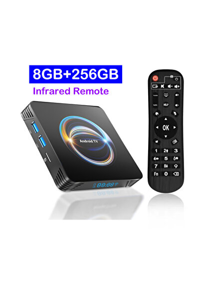 Choice6 UK Plug 8G 256G Normal Remot Smart TV Box Android 16 2026 X66 8K RK35...