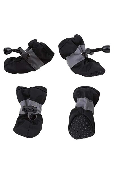 Choice10 2 Black New 4pcs Waterproof Pet Dog Shoes Anti-slip Rain Snow Boot T...