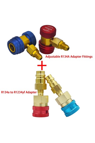 choice2 adapter with r134a Adapter Quick Fitting Coupler For R1234YF To R134A...