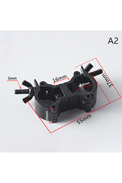 KOQZM A2 Aluminum Swivel Truss Clamp Scaffolding Hook Single Double-Ring Buck...