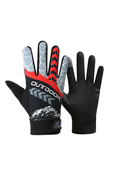 Choice7 Arrow Red Cycling Gloves Men Anti-slip Full Finger Motorcycle Spring ...