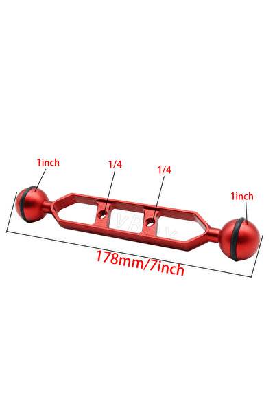 Choice GRAY COLOR 5 7 9 11 inch Dual Ball Head 1" Adapter Extension Arm for G...
