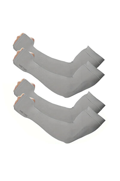choice2 2Pair Gray Thumb 2Pairs Summer UV Protection Ice Sleeves Men Wemen Sp...