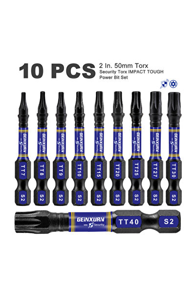 Choice1 10PCS Geinxurn Security Torx Screwdriver Bit Set TT7-TT40, Magnetic T...