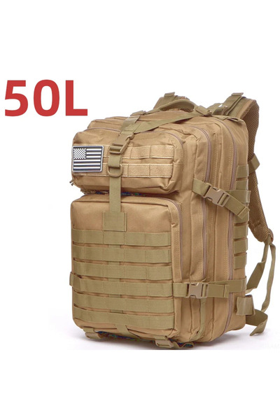 Choice 50L (Khaki) 25L/50L 1000D Nylon Waterproof Trekking Fishing Hunting Ba...