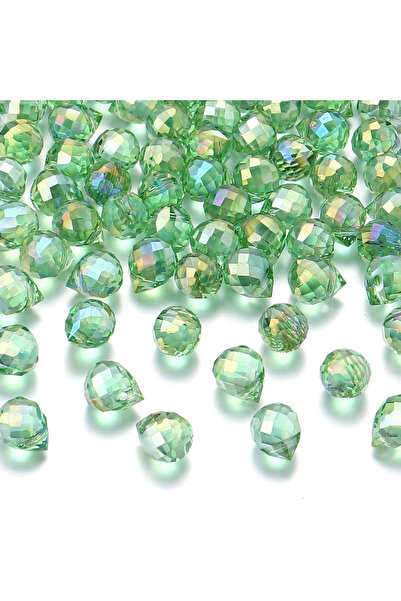 Choice5 Green 50pcs/lot 8x9mm Colorful Strawberry Shaped Crystal Beads Loose ...