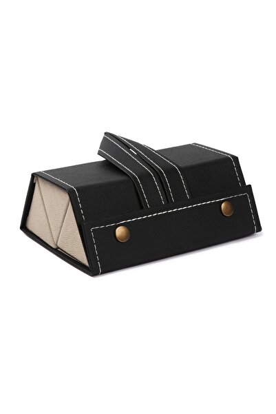 Choice4 3 Slot Black Fashion PU Leather Glasses Organizer Portable Multi-slot...