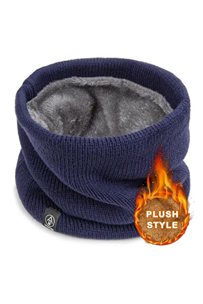 Choice 1PC dark blue Unisex Thermal Knitted Neck Gaiter Winter Sport Scarf Wi...