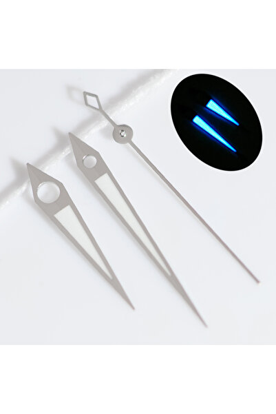 Choice SILVER BLUE Polished NH35 Hands 10*14*15mm Dauphine Aiguille Cocktail ...