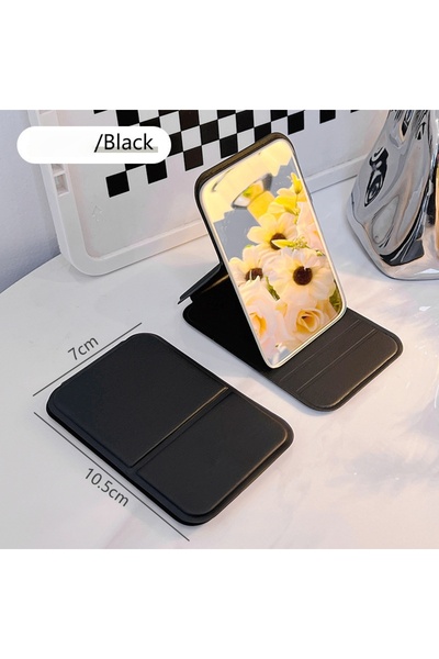 Choice3 10.5x7cm black 1pc Mirror Makeup Mirror Portable Folding Mirror Girl ...