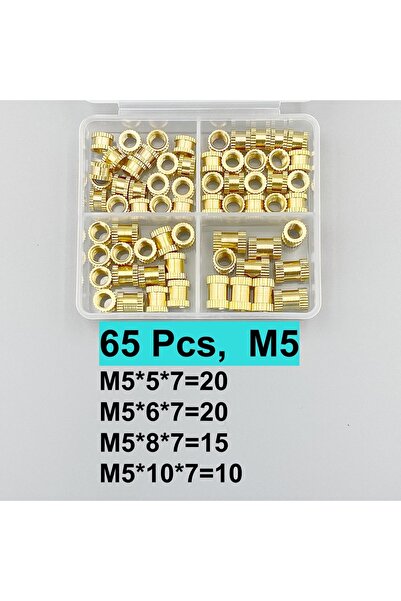 Choice1 65 Pcs M5 Set M2 M3 M4 M5 M6 Heat Insert Nut Hot Melt Nuts Brass Thre...
