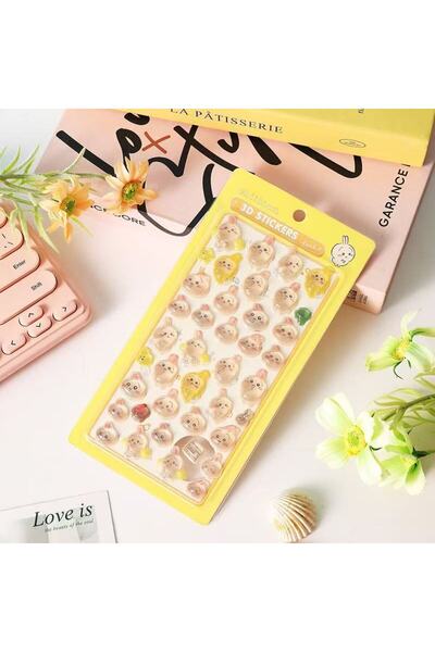 Choice3 E 3D Stereo Relief Stickers Kawaii Cartoon Waterproof DIY Decor Stick...
