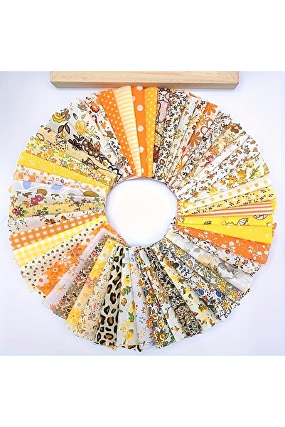 Choice 10CM YELLOW 50pcs Pack Square Multicolor Printed Cotton Fabric For Sew...