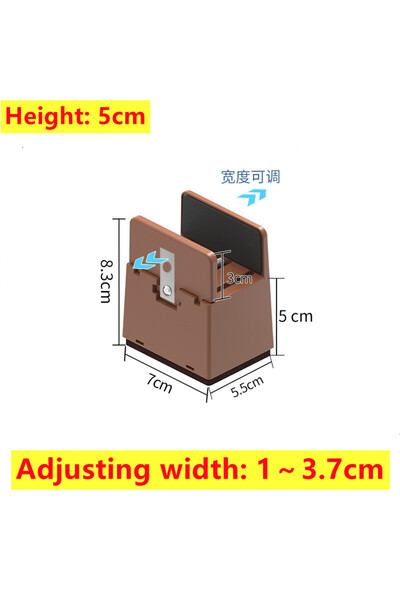 Choice Brown 5cm 4PCS Adjustable Chair Feet Riser Screw Clamp 2 4 Inch Height...