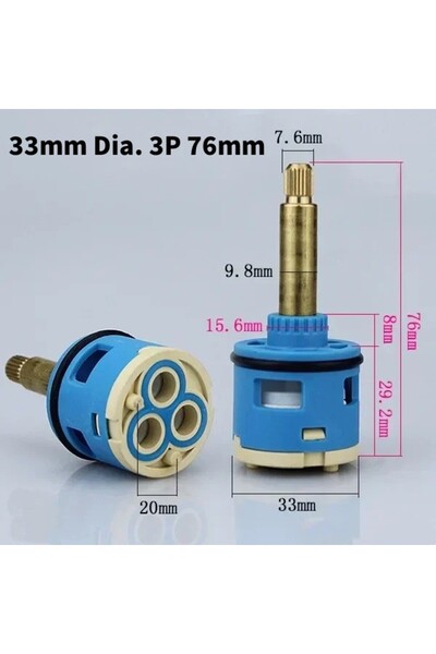 Choice 33mm Dia. 3P 76mm 1PC Watersaving Replacement Ceramic Spool Shower Roo...